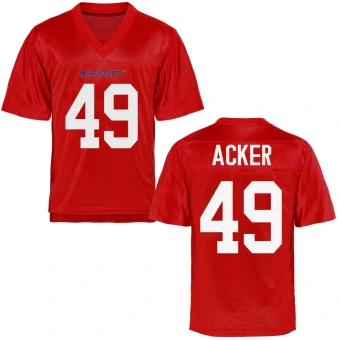 Men's Ole Miss Rebels Eli Acker Cardinal Football Jersey - Game