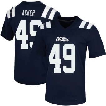 Men's Ole Miss Rebels Eli Acker Untouchable Football Jersey - Game Navy