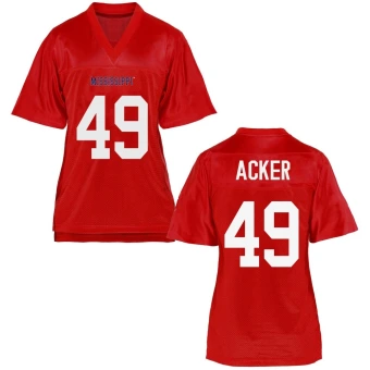 Women's Ole Miss Rebels Eli Acker Cardinal Football Jersey - Game