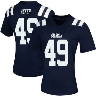 Women's Ole Miss Rebels Eli Acker Women Untouchable Football Jersey - Game Navy